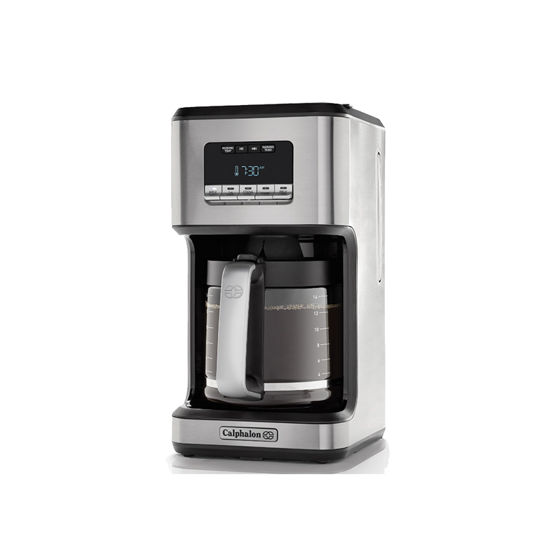 Calphalon 14-Cup Programmable Coffee Maker | Stainless Steel Drip Coffee Maker with Glass Carafe, High Performance Heating