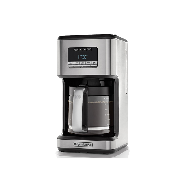 Calphalon 14-Cup Programmable Coffee Maker | Stainless Steel Drip Coffee Maker with Glass Carafe, High Performance Heating
