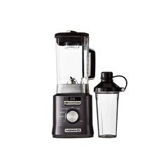 Calphalon Auto-Speed 2-Liter Blender with Blend-N-Go Smoothie Cup, Dark Stainless Steel