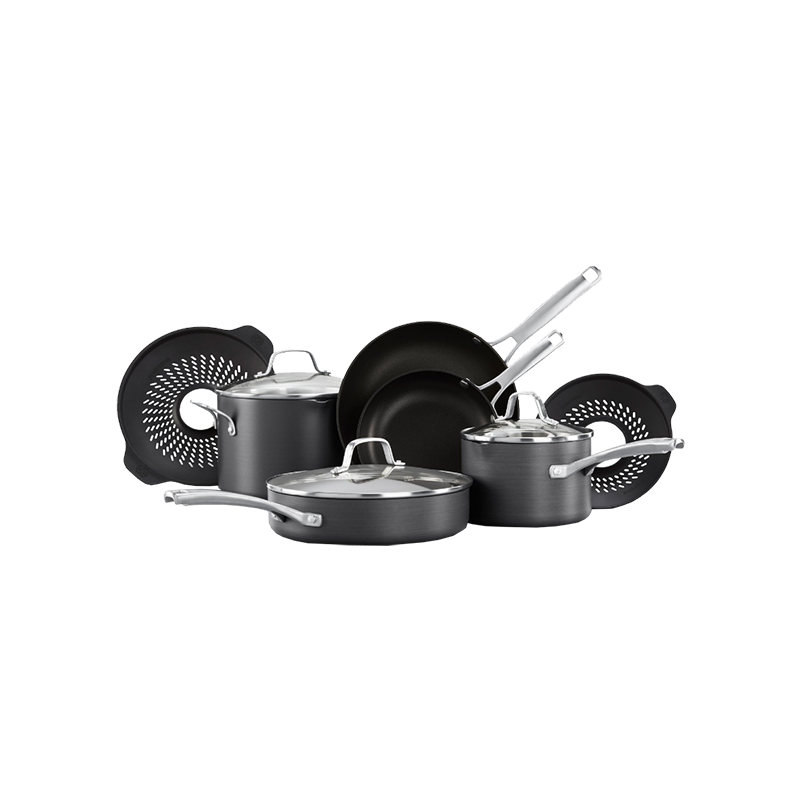 Calphalon Classic™ Hard-Anodized Nonstick 10-Piece Cookware Set with No-Boil-Over Inserts