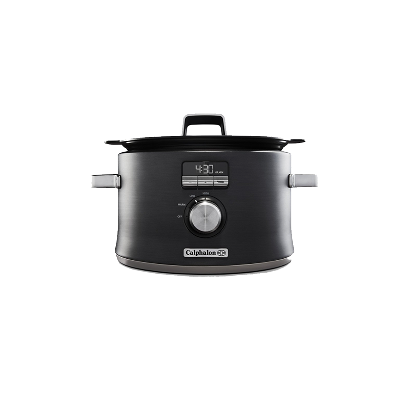 Calphalon Digital Sauté Slow Cooker, Dark Stainless Steel