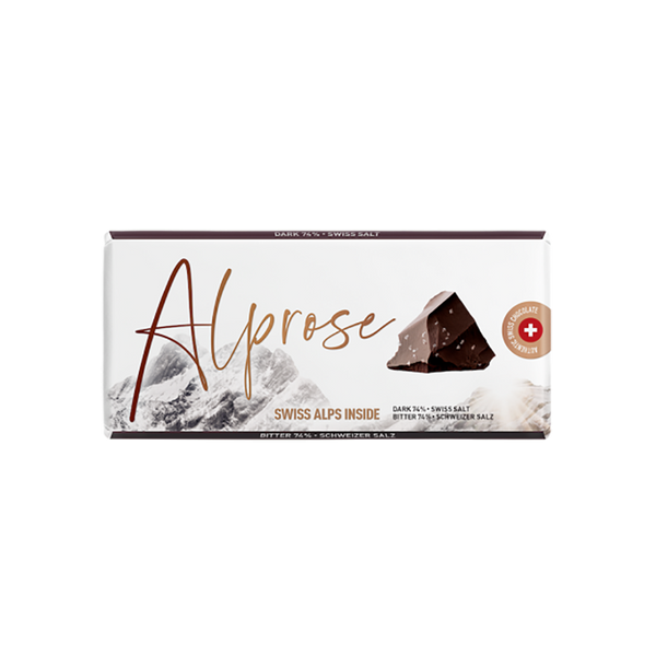 Alprose Dark 74% Swiss Salt 100gm