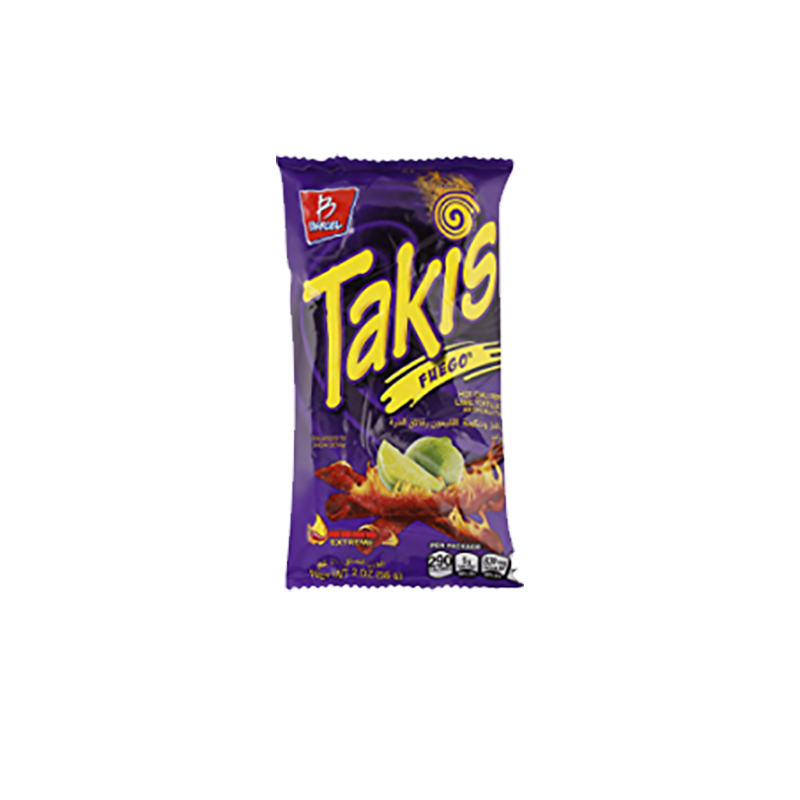 Takis Fuego Hot Chili Pepper & Lime Tortilla Chips 56gm