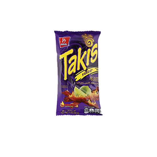 Takis Fuego Hot Chili Pepper & Lime Tortilla Chips 56gm