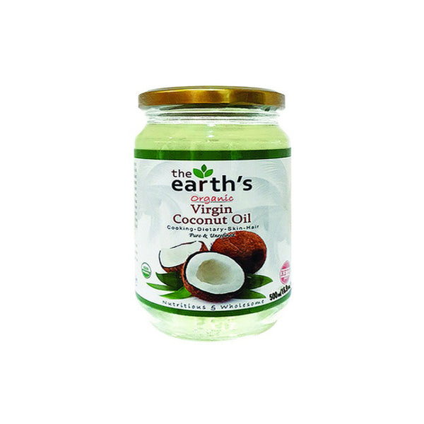 The Earth's Organic Virgin Coconut Oil 500ml